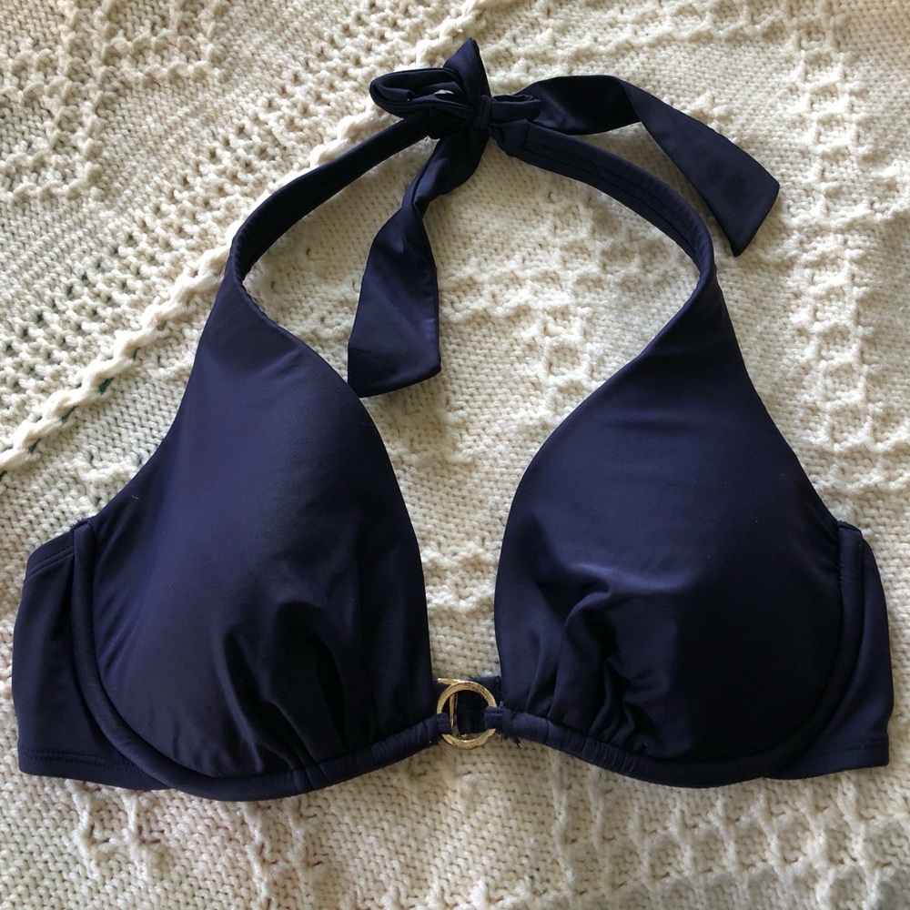 Navy Blue Bikini Top Size Large